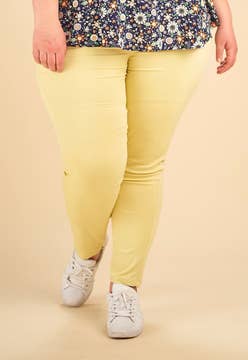 Pantalon stretch jaune