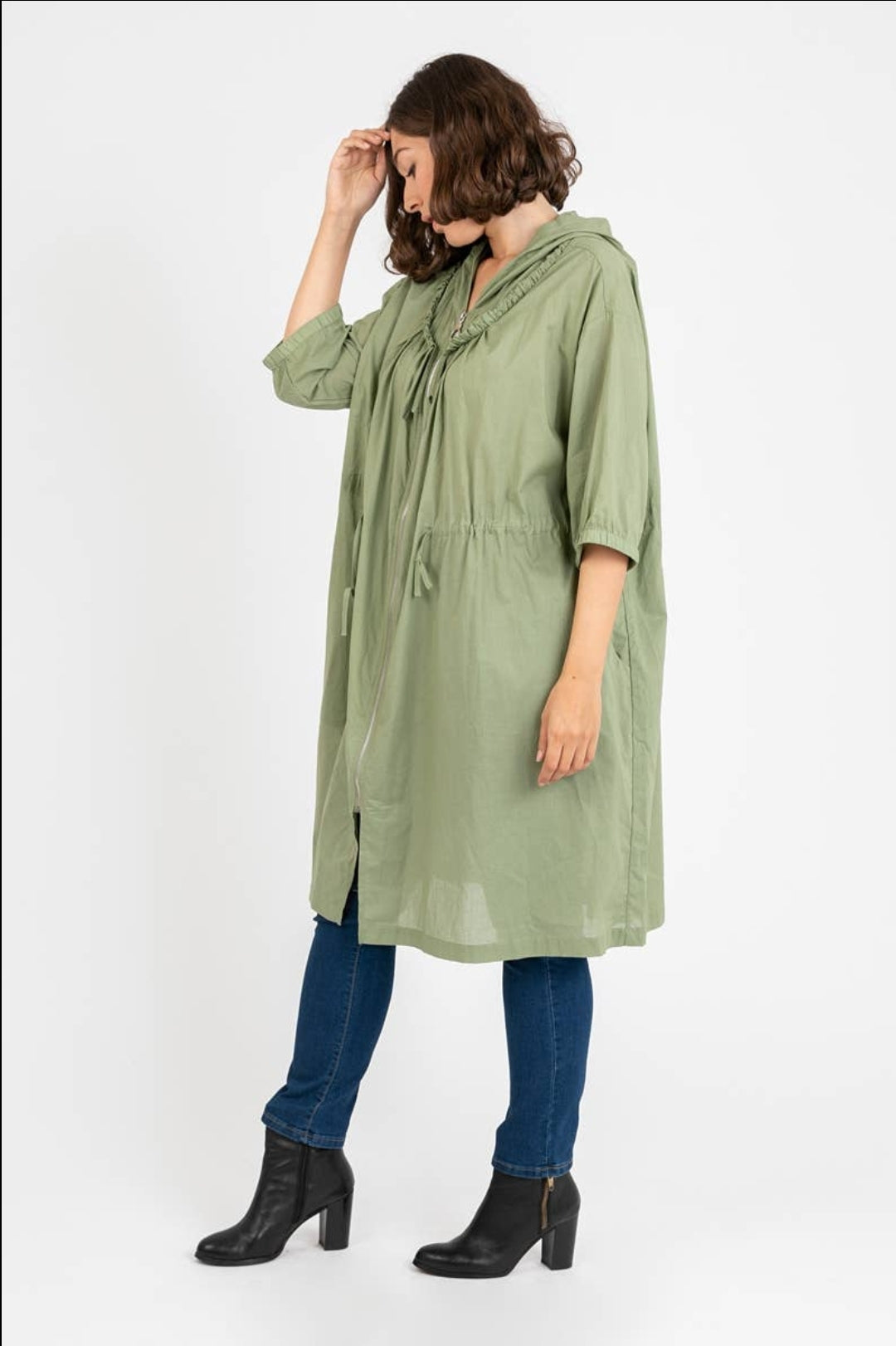 Veste coton kaki