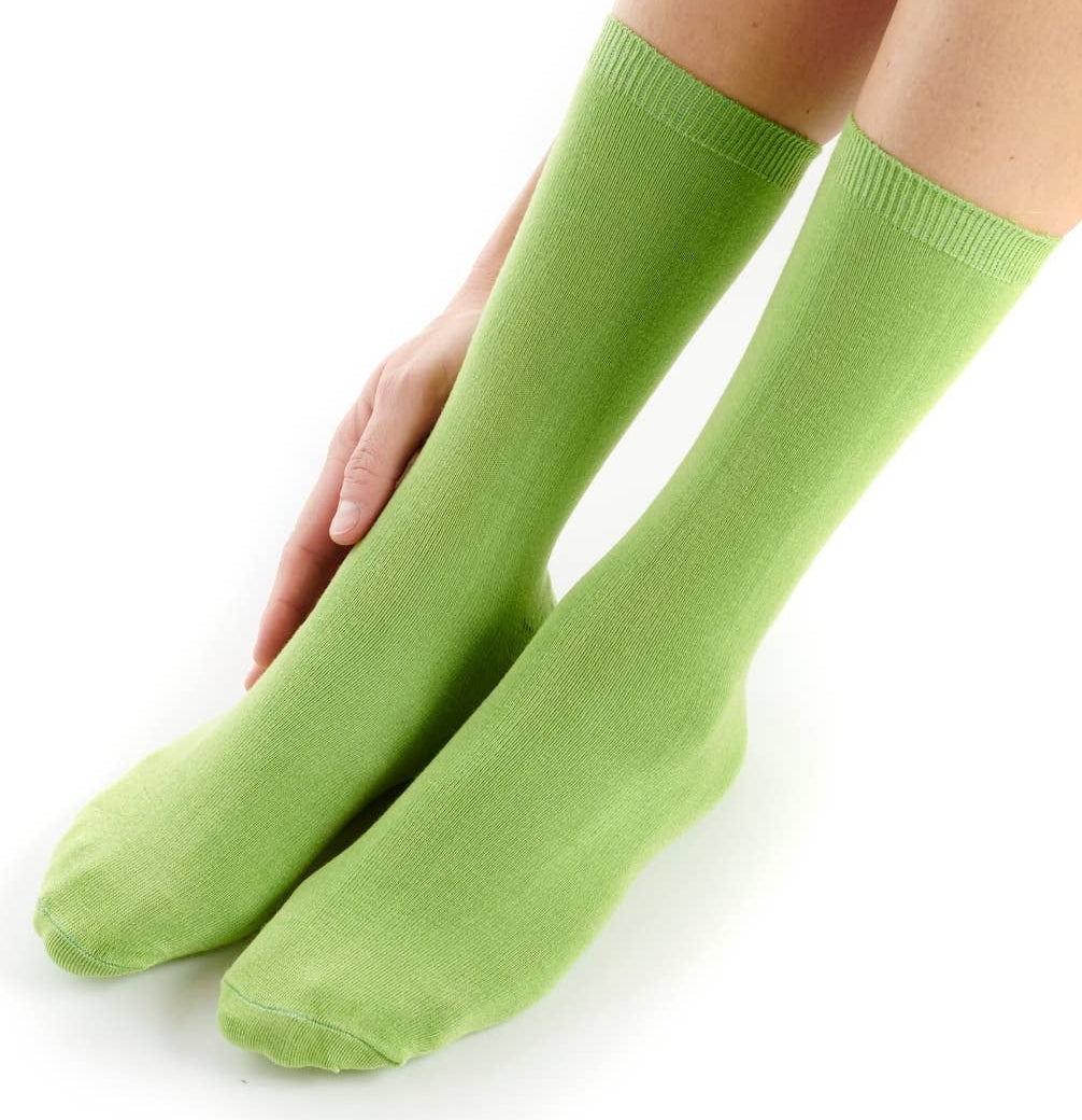 Chaussettes unies bambou toucher soie