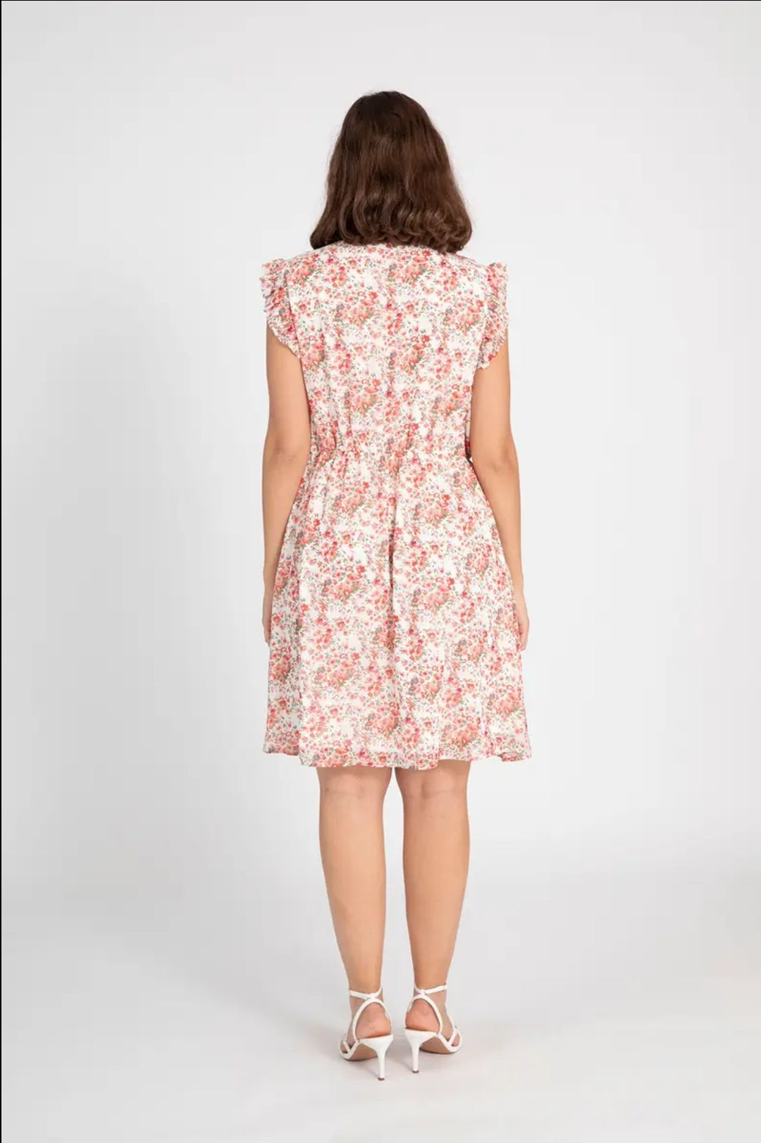 Robe fleurie rouge