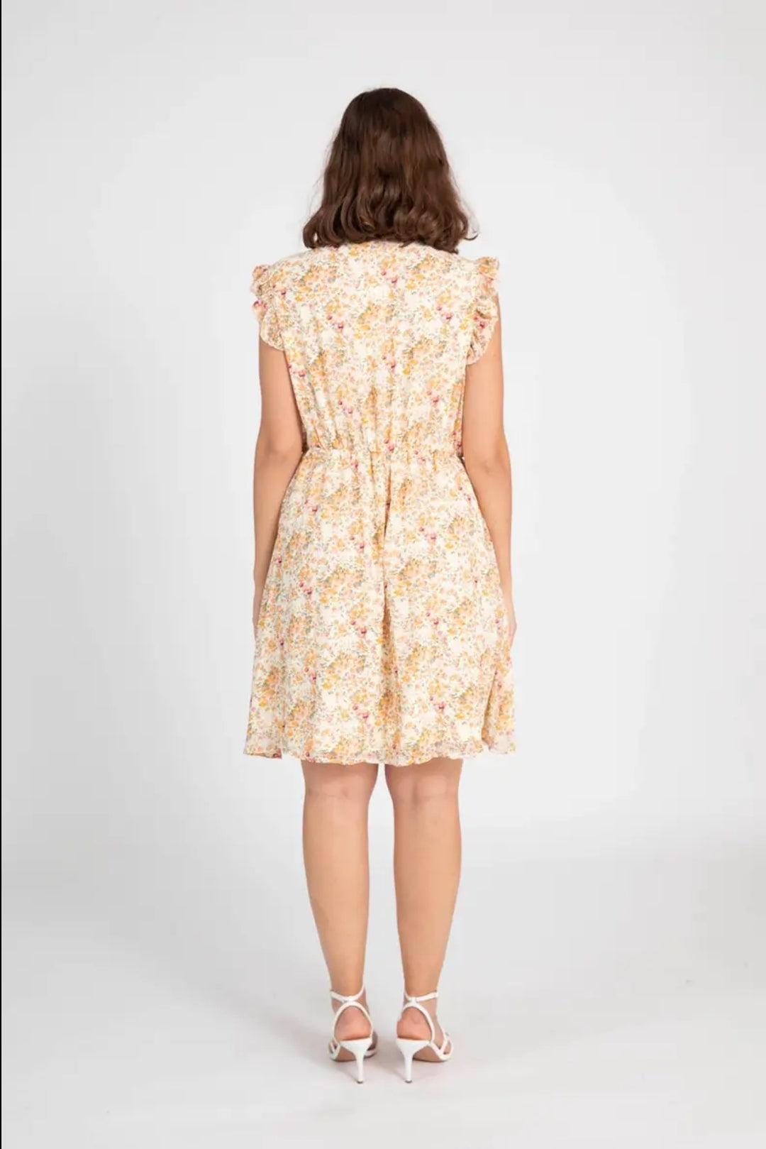 Robe fleurie jaune