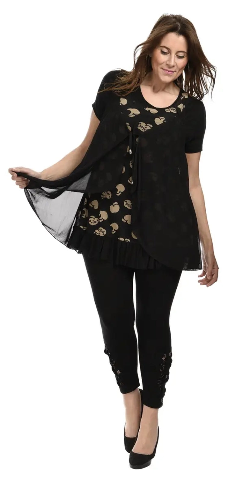 Ensemble top + t-shirt blanc