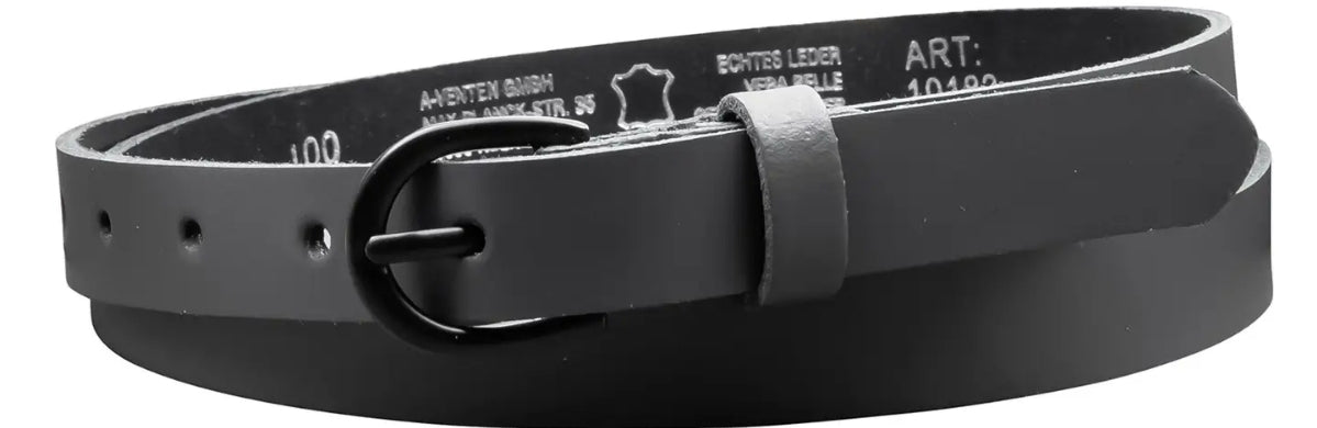Ceinture grise 20mm boucle noire