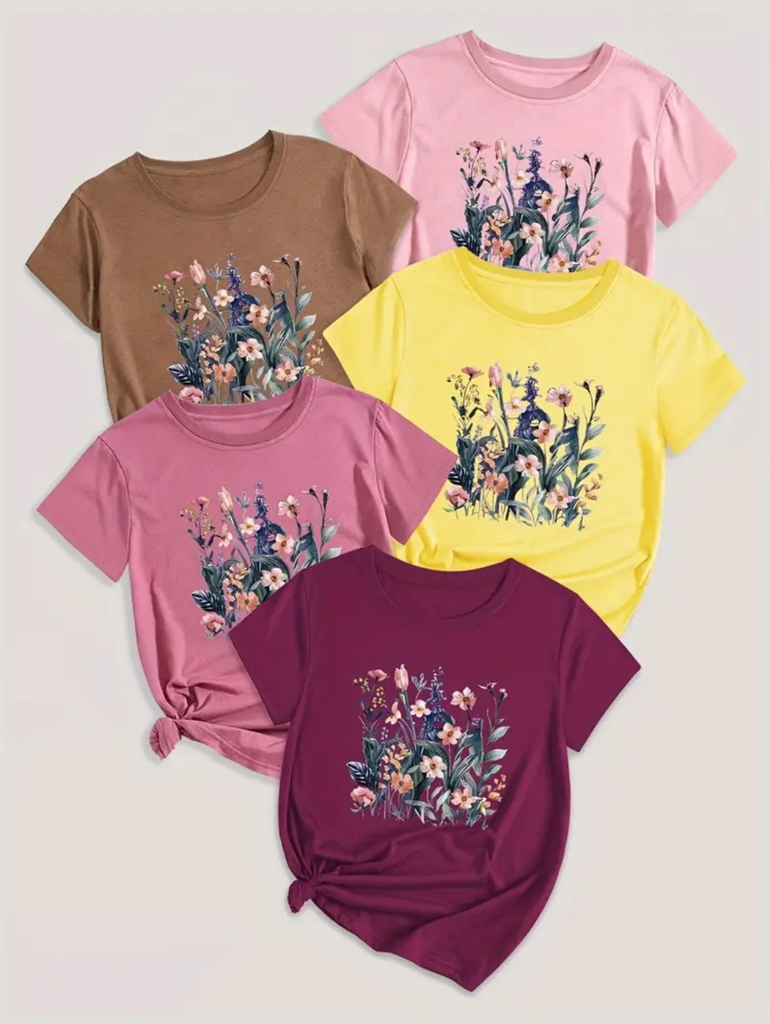 T-shirt floraux