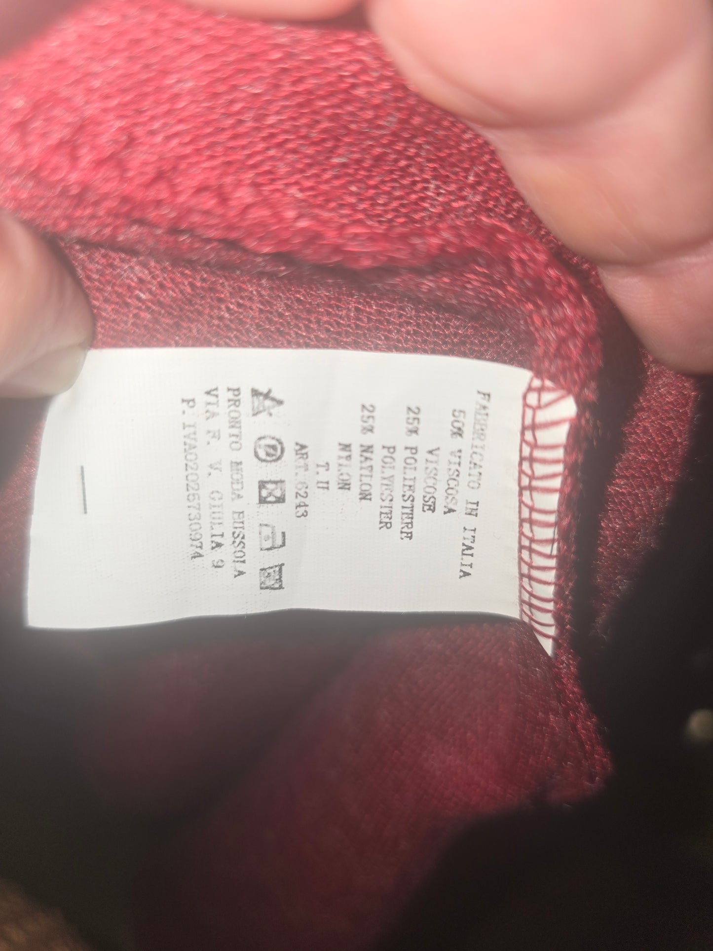 Gilet long uni rouge