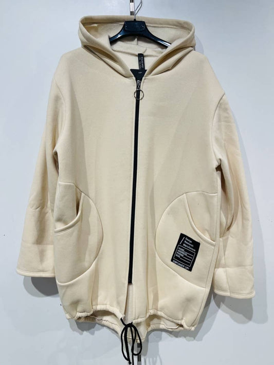 Manteau molletonné blanc