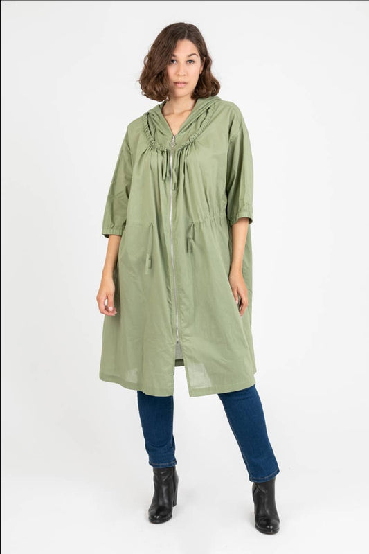 Veste coton kaki