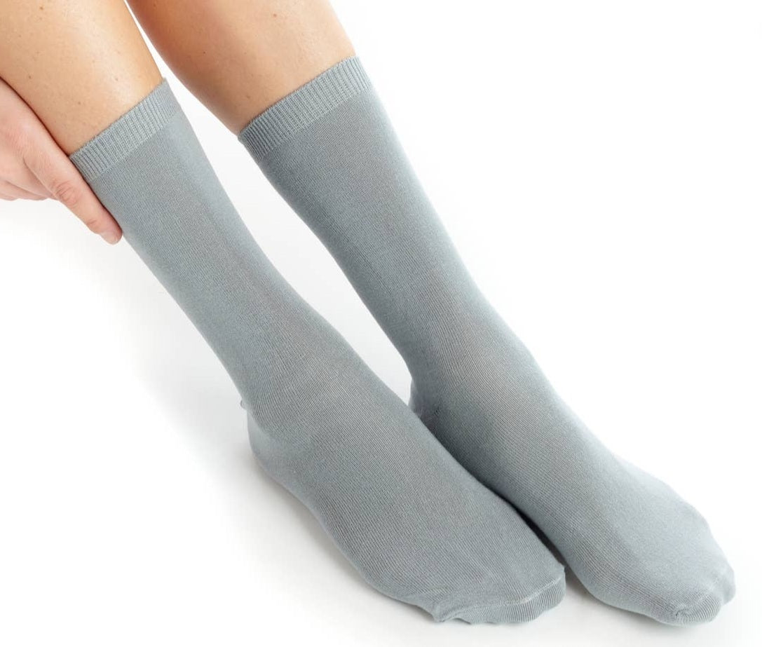 Chaussettes unies bambou toucher soie