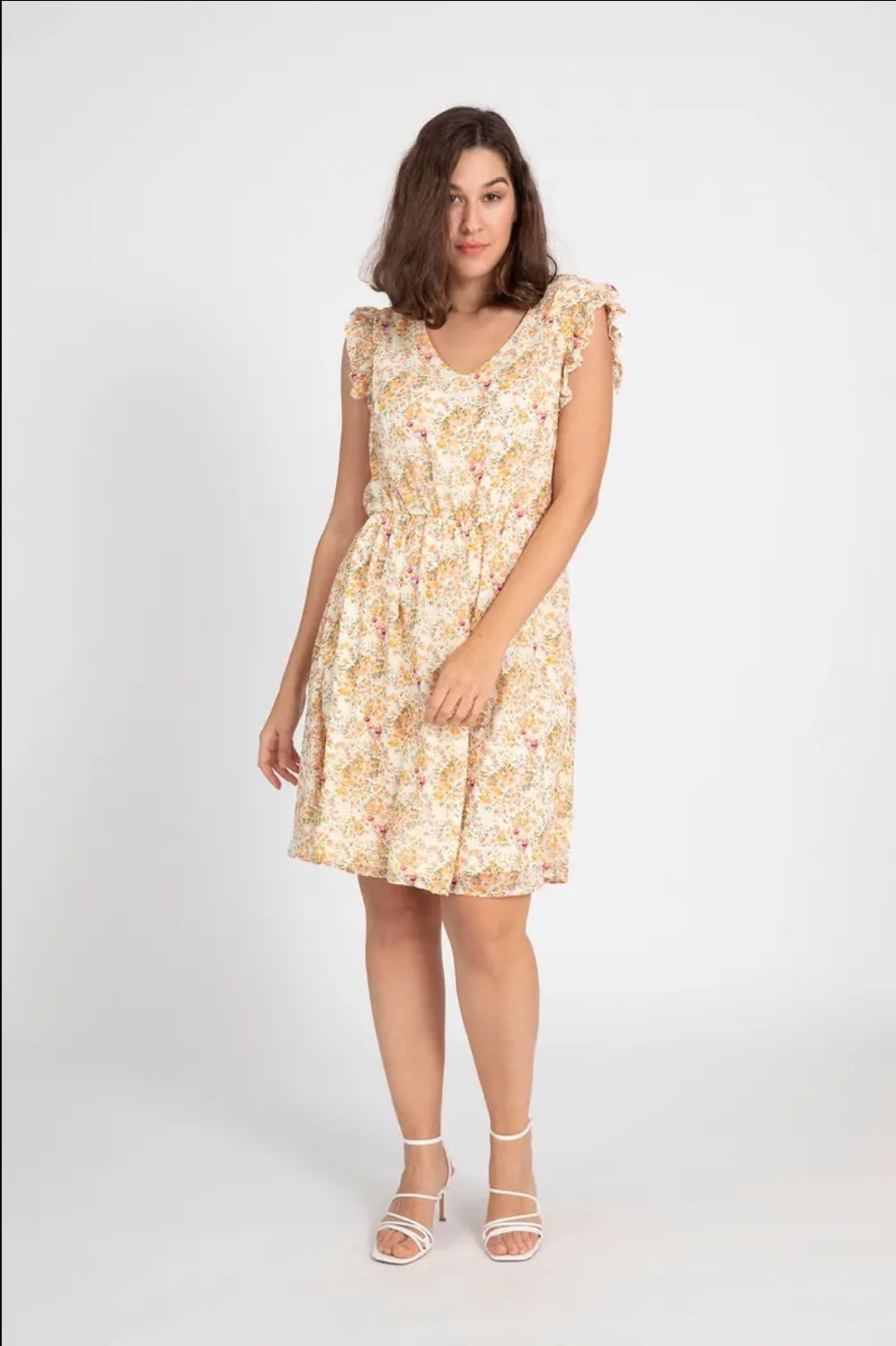 Robe fleurie jaune
