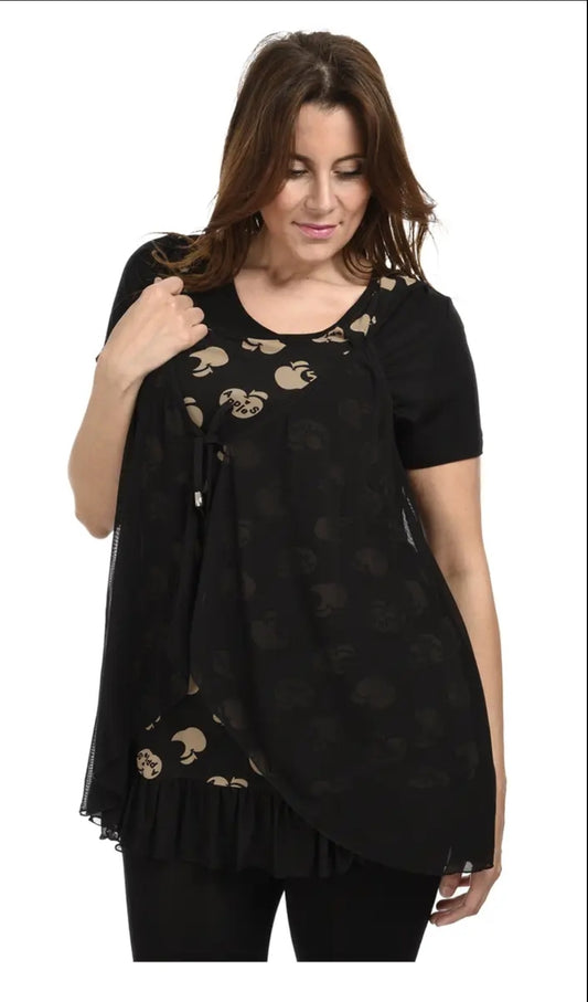 Ensemble top + t-shirt blanc