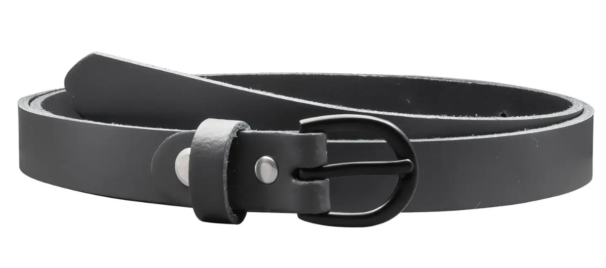 Ceinture grise 20mm boucle noire