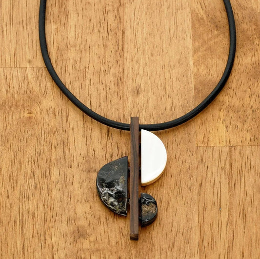 Collier bois et nacre