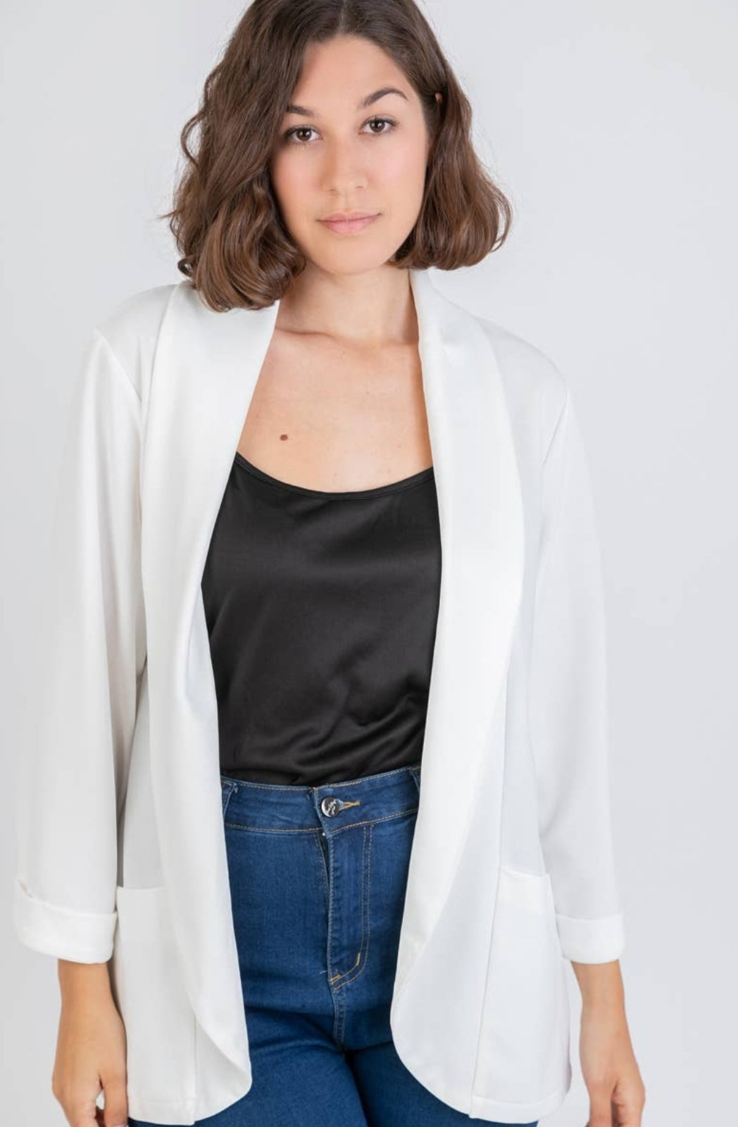 Blazer uni blanc