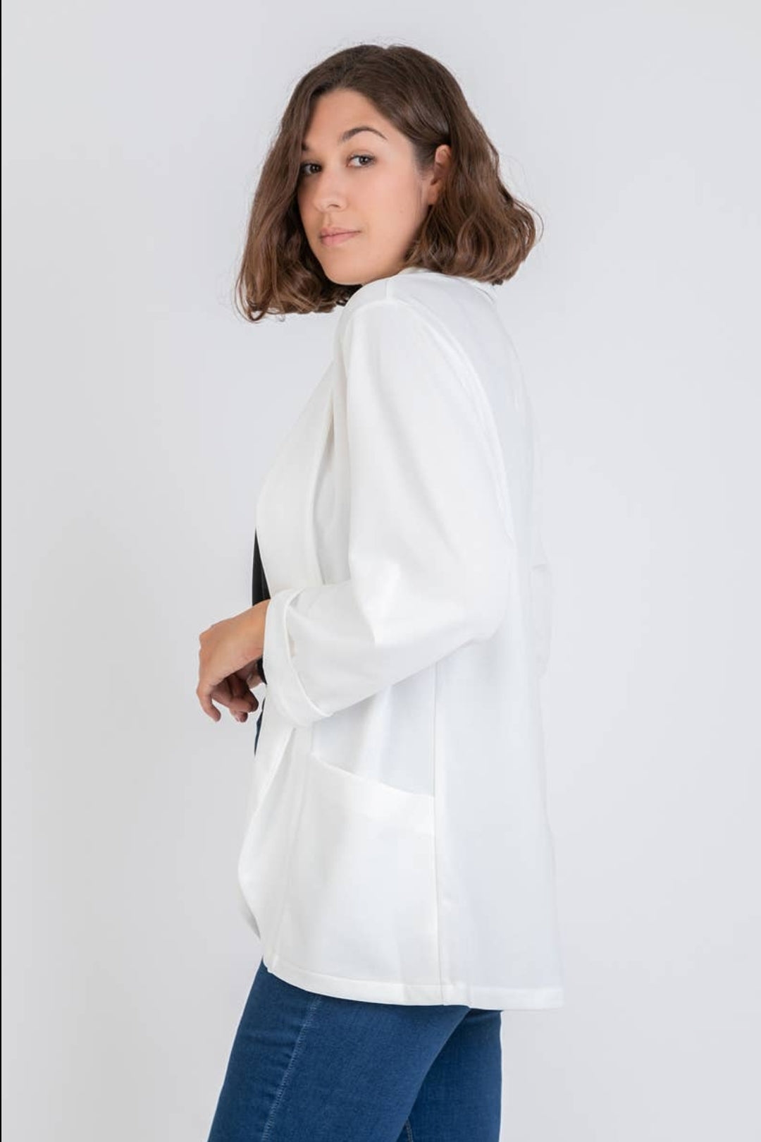 Blazer uni blanc