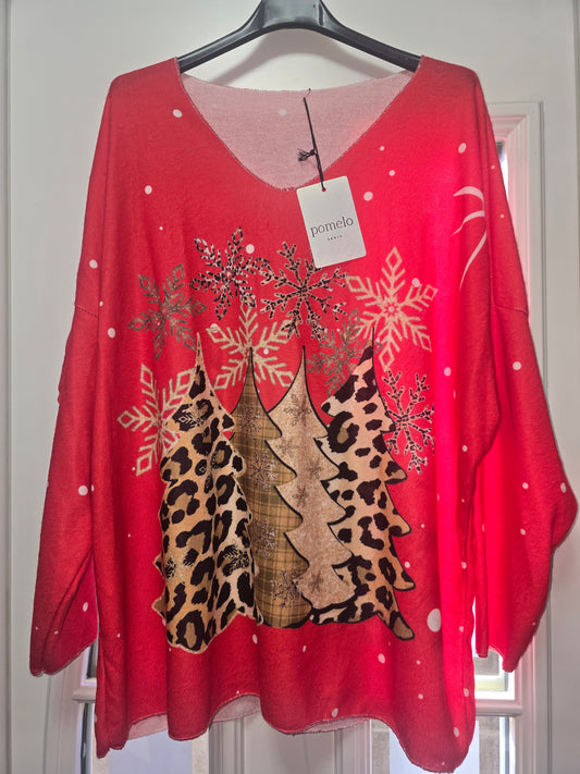 Pull de Noël 🎄 imprimé sapins
